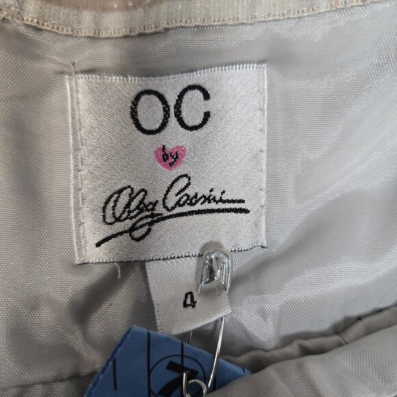 Vintage 90's Formal Coctail Dress 4 Oc Oleg Cassini Black Moto Boho Designer - Picture 6 of 11